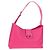Borsa a Spalla Gancini in Pelle Rosa Argento Salvatore Ferragamo Auth BA8419V