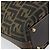 Borsa a mano in tela Zucca FENDI nera e marrone Auth 148627 Nero - vista 11