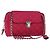PRADA Borsa a Spalla con Catena Nylon Rosa Argento Auth 153853