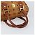 Borsa MCM Logogram Vicetos in pelle PVC marrone oro Auth th6487 D'oro - vista 7