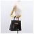 Borsa a mano Gancini in pelle nera e oro Auth 153902 di Salvatore Ferragamo Nero D'oro - vista 23