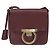 Borsa a Spalla Salvatore Ferragamo Gancini in Pelle Bordeaux Oro Auth 149195 - vista 2