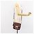 Borsa a Spalla Salvatore Ferragamo Gancini in Pelle Bordeaux Oro Auth 149195 - vista 24