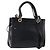 Céline Borsa a mano CELINE in pelle 2 in 1 nera e oro Auth gh1095 Nero D'oro