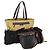 Autre Marque Borsa a Spalla BOTTEGA VENETA Camoscio Nylon PVC 4 Set Beige Nero Verde Auth bs30535
