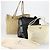 Borsa Tote PRADA in nylon e pelle 3 pezzi beige e nera Auth bs30533 Nero - vista 23