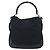 Bolsa de Ombro em Lona GG Gucci Bamboo 2way Preta Prata 001 4095 Auth ep11959 Preto - vista 3