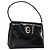 Borsa a Mano GUCCI Smalto Nero Oro Auth ep11740 D'oro