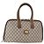 Gucci Borsa Boston GG Plus Supreme in PVC beige e oro Auth ep11970 D'oro