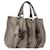Borsa a Spalla in Pelle PRADA Argento Auth 147780