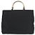 PRADA Borsa a mano in nylon metal nero oro Auth ti3459 D'oro - vista 2