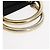 PRADA Borsa a mano in nylon metal nero oro Auth ti3459 D'oro - vista 7