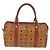 Borsa Boston MCM Logogram Vicetos in pelle PVC marrone e oro Auth gh902 D'oro - vista 2