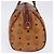 Borsa Boston MCM Logogram Vicetos in pelle PVC marrone e oro Auth gh902 D'oro - vista 3