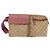 GUCCI GG Canvas Sherry Line Bauchtasche Beige Rosa Silber 28566 Auth 144532 Pink
