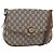 Borsa a spalla GUCCI GG Plus Supreme PVC Beige Oro Auth ep11969 D'oro