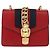 GUCCI Borsa a Spalla Sylvie Sherry Line in Pelle Rossa e Oro 431666 Auth ar13813 Rosso D'oro - vista 2