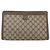 GUCCI GG Supreme Borsa Clutch Sherry Line PVC Rosso Beige 89 01 033 Auth 154671 - vista 3
