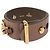 Bracciale in pelle beige FENDI Auth kk598