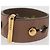Bracciale in pelle beige FENDI Auth kk598 - vista 6