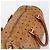 Borsa Boston MCM Logogram Vicetos in pelle PVC marrone e oro Auth 154457 D'oro - vista 6