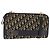 Borsa a Spalla in Tela Trotter Christian Dior Blu Navy Oro Auth 146109 D'oro