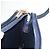 Borsa a Spalla in Tela Trotter Christian Dior Blu Navy Oro Auth 146109 D'oro - vista 18