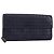 Autre Marque Cartera Larga de Cuero Intrecciato Navy Auth ki6102 Azul marino