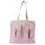Borsa Tote Prada in Nylon Rosa Argento Auth 151432 - vista 2