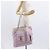 Borsa Tote Prada in Nylon Rosa Argento Auth 151432 - vista 28