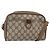 Borsa Gucci GG Supreme Web Sherry Line in PVC beige e oro 116 02 089 Auth BA7464 D'oro