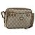 Borsa a spalla GUCCI GG Plus Supreme PVC Beige Oro Auth ep11624 D'oro