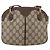 Borsa Gucci GG Supreme Web Sherry Line PVC Beige Oro 904 02 047 Auth BA7465 D'oro - vista 2