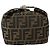 Borsa a mano in tela Zucca FENDI Nera Marrone Auth 153070 Nero - vista 2
