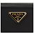 PRADA Cartera Larga de Cuero Nylon Negro Oro 1ML506 Auth am10026V Dorado - vista 18