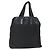 Borsa Tote PRADA in nylon e pelle nera Auth 156859 Nero