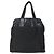 Borsa Tote PRADA in nylon e pelle nera Auth 156859 Nero - vista 13