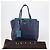 Borsa Tote in pelle blu e oro GUCCI 354397 Auth ar13812 D'oro - vista 12