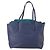 Borsa Tote in pelle blu e oro GUCCI 354397 Auth ar13812 D'oro - vista 2