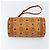 Borsa a Spalla MCM Logogram Vicetos in Pelle PVC Marrone Oro Auth BA8198 D'oro - vista 5