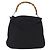 Borsa a Spalla Gucci Bamboo in Tela Nera Argento 001 1014 1577 5 Auth ka582 Nero
