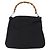 Borsa a Spalla Gucci Bamboo in Tela Nera Argento 001 1014 1577 5 Auth ka582 Nero - vista 13
