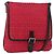 FENDI Zucchino Canvas Schultertasche Rot Silber Auth 155957V