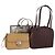 Borsa a Spalla Salvatore Ferragamo in Pelle 3 Pezzi Bordeaux Argento Beige Auth am9685 Bordò