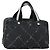 CHANEL Nuova Linea da Viaggio Borsa a Mano Nylon Nero Argento CC Auth bs31119