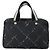 CHANEL Nuova Linea da Viaggio Borsa a Mano Nylon Nero Argento CC Auth bs31119 - vista 2
