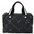 CHANEL Nuova Linea da Viaggio Borsa a Mano Nylon Nero Argento CC Auth bs31119 - vista 3