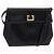 Borsa a Spalla Gancini in Pelle Nera e Oro Auth BA8683 di Salvatore Ferragamo Nero D'oro