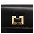 Borsa a Spalla Gancini in Pelle Nera e Oro Auth BA8683 di Salvatore Ferragamo Nero D'oro - vista 14