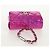 CHANEL Matelassé Pochette Charm Pelle Verniciata Rosa Argento CC Auth ti3561SAM - vista 6